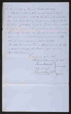 1866-01-30 Trustee Committee on Lots Report, 1831.036.020A - p1