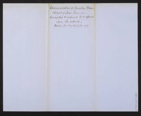 1872-12-11 Committee on Grounds and Committee on Lots: Report on Jonathan Mann, 1831.033.041 - p5