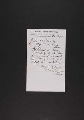 1872-02-29 Sphinx: Colonel Folsom to J. T. Bradlee, 1831.011.005-001