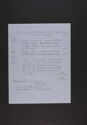 1856-03-01 Adams Statue: A.J. Coolidge Receipt for duplicate of agreement between Rogers the artist for statue of John Adams, 1831.039.003-001