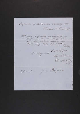 1858-05-29 Winthrop Statue: Final Payment to Richard S. Greenough, 1831.039.007-017