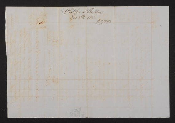 1853-12-08 Washington Tower Invoice: Whitcher & Shelden (verso)