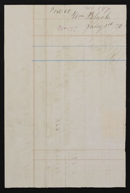 Horticulture Invoice: William Black, 1870 January 1 (verso)