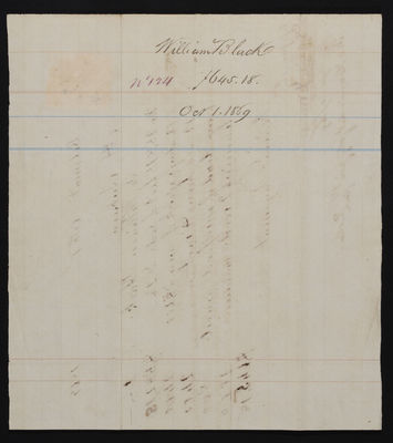 Horticulture Invoice: William Black, 1869 October 1 (verso)