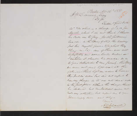 Letter: A. E. Johonnot to J. W. Lovering, 1881 November 16