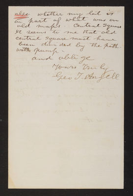 Letter: George T. Angell to Mr. Lovering, 1882 (page 2)