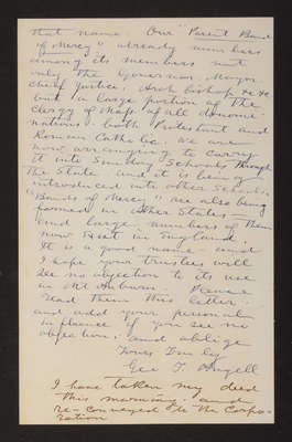 Letter: George T. Angell to J. W. Lovering, 1882 (page 2)