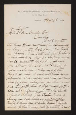 1890-11-10 Letter: Gray and Chestnut Mares, 2014.020.013-012 