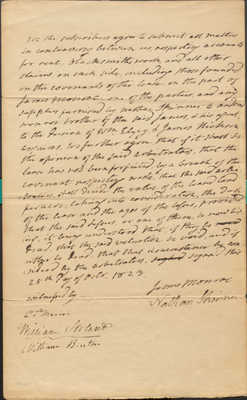 Agreement to Arbitration between James Monroe and Peter Skinner, 25 October 1823 - Page 1