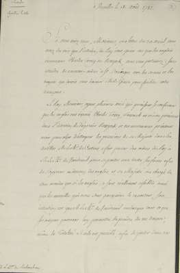 No. 96a: Lettre Ségur à Rochambeau (quatrième) - 1782/08/18