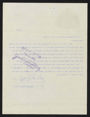 Council Proceedings:  February 4 and February 18, 1907:  Part 1 of 2