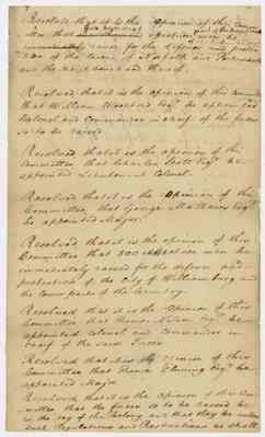 Committee resolutions regarding the army, 1775 Aug. 4.