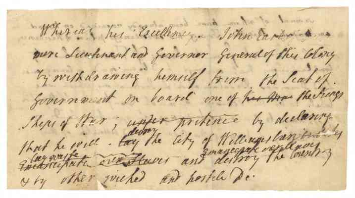Draft proceeding regarding petition of Fincastle Committee, 1775 July 18.