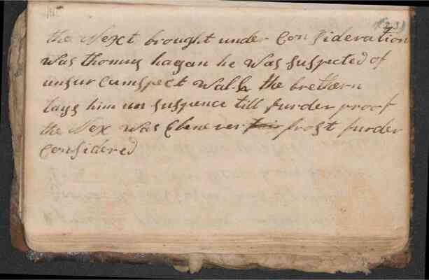 Minute book, circa 1772-1787 (Eaton's Baptist Church, Mocksville, N.C.)