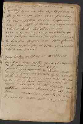 Minute book, 1818-1881 (Mill Creek Baptist Church, Bolivia, N.C.)